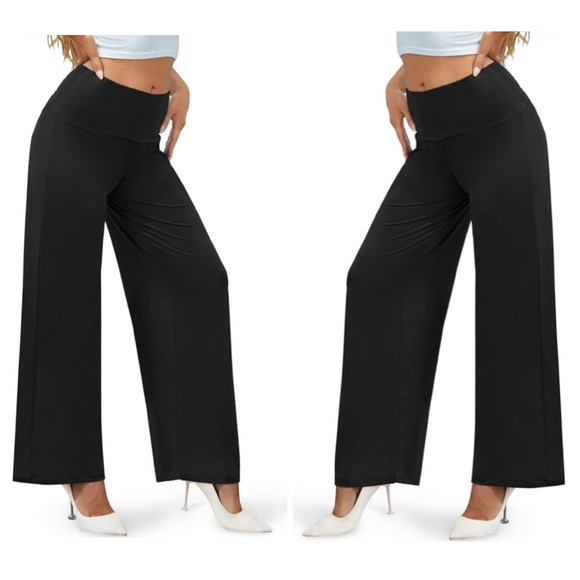 Arolina Pants - Women's Black Wide-Leg Pants XL